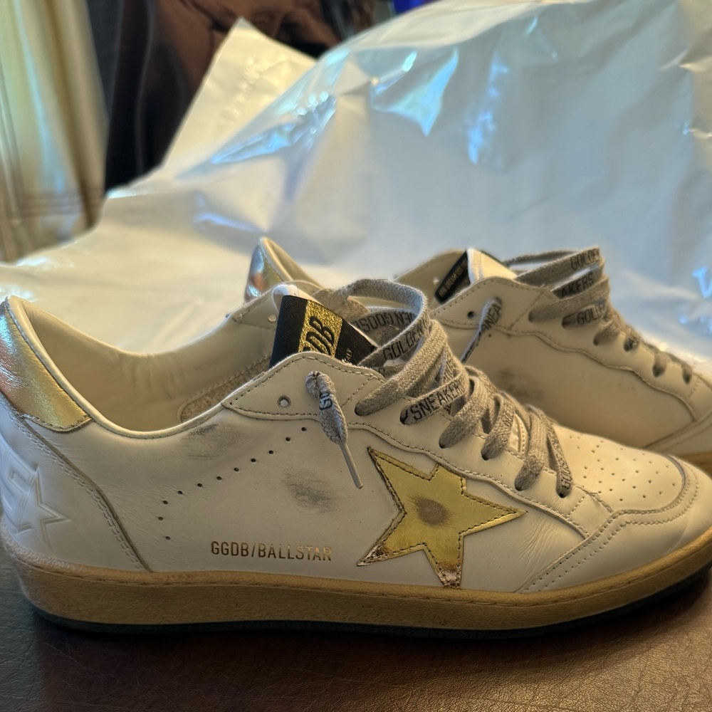 Golden Goose Ballstar Milk/Gold